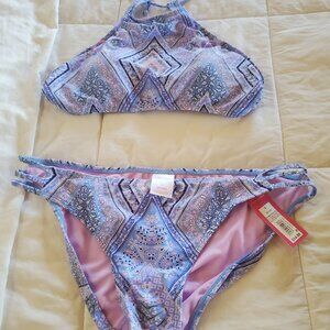 Xhilaration Large Blue/Pink/Perwinkle Bikini Swimsuit
